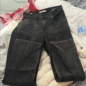 Levi's black dad jeans